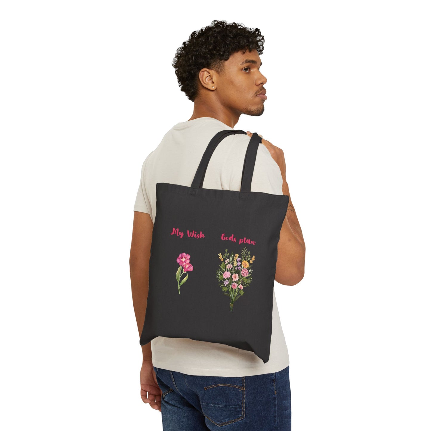 Christian Floral Tote Bag